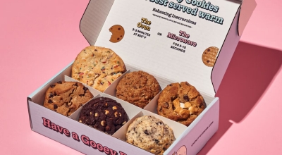 People enjoying cookie boxes