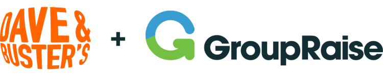Dave & Buster's logo and GroupRaise logo