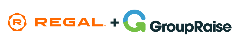 Regal Cinemas logo and GroupRaise logo
