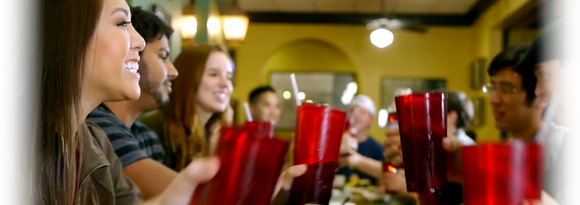 people enjoying a groupraise meal