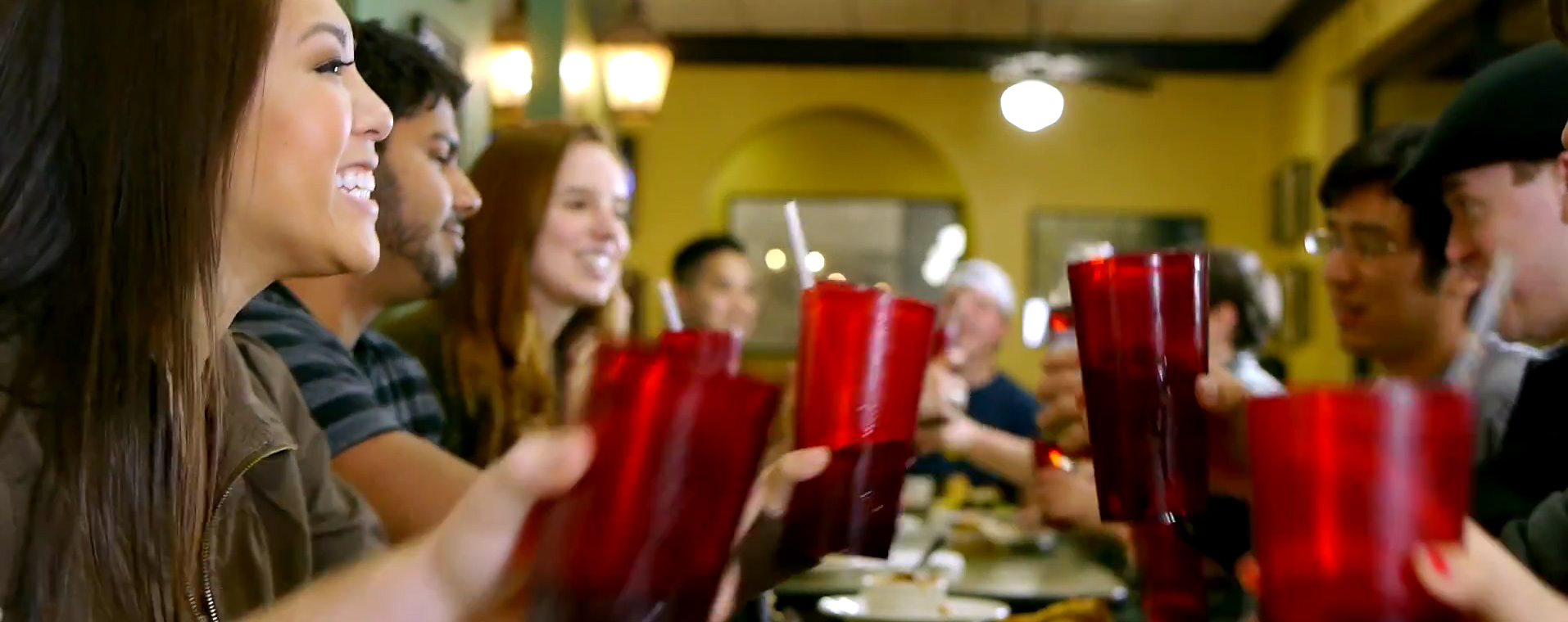 people enjoying a groupraise meal